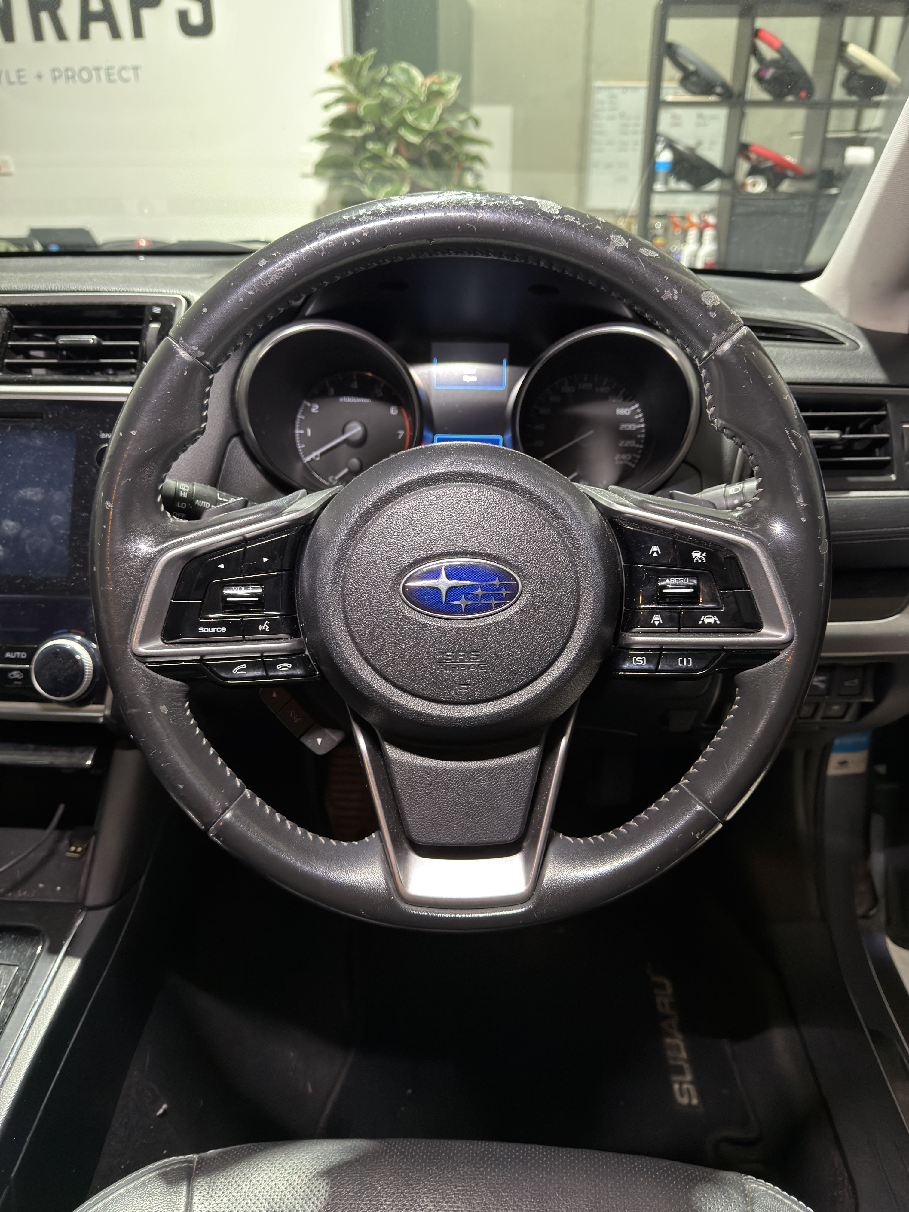 Cracked steering wheel surface